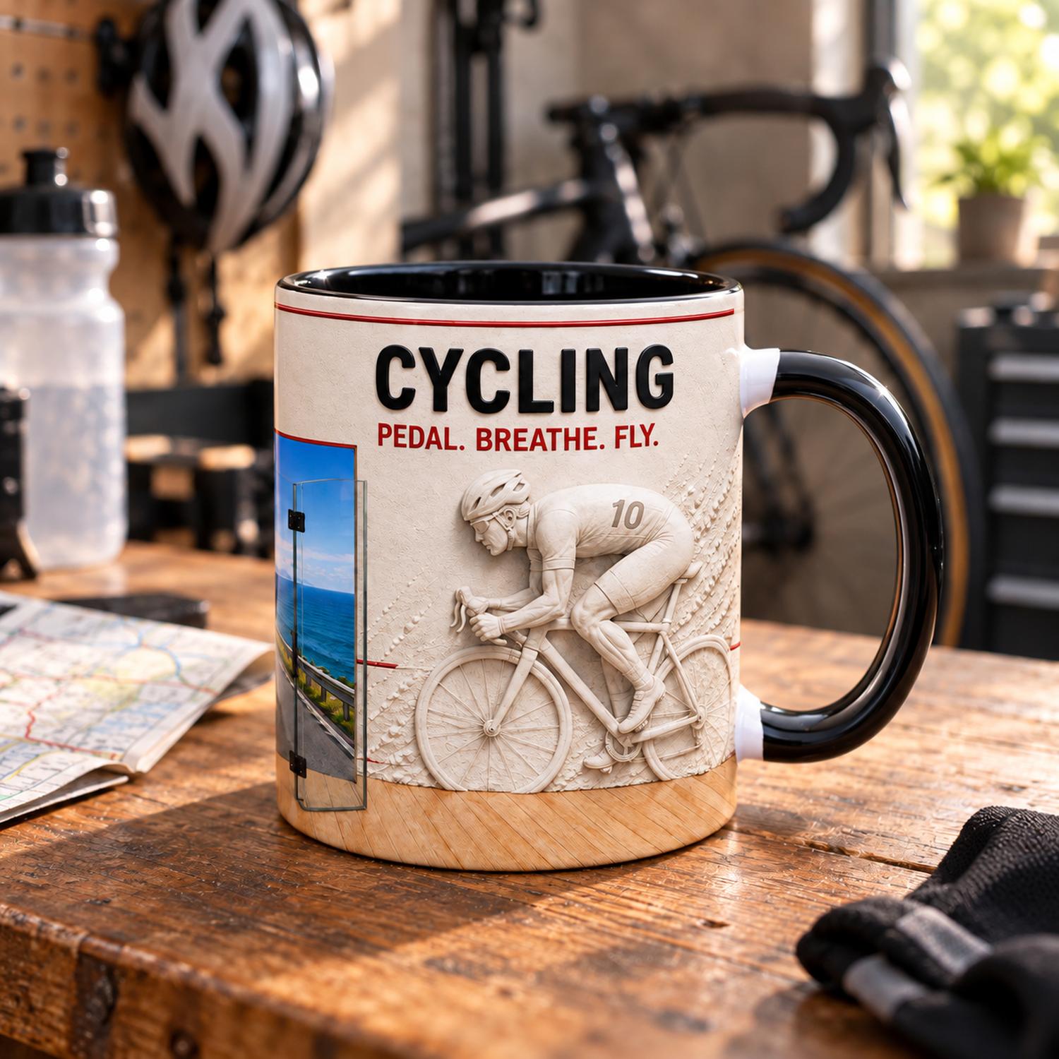 Coffee Tea Name - Caneca de café personalizada para ciclistas,